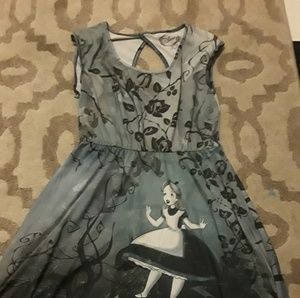 Alice in wonderland short sleeveless dress
